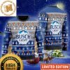 Busch Light Beer Cans With Reindeer Horn Pine Trees Jungle Personalized Christmas Ugly Sweater