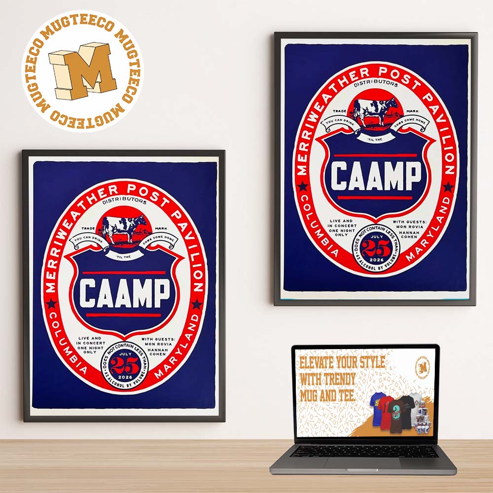 Caamp Columbia MD 2026 Event Poster At Merriweather Post Pavilion On July 25 2026 Home Decor Poster Canvas Caamp Columbia MD 2026 Event Poster At Merriweather Post Pavilion On July 25 2026 Home Decor Poster Canvas