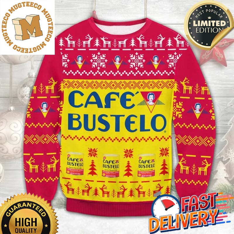 Cafe Bustelo Ugly Christmas Sweater For Holiday 2023 Xmas Gifts Cafe Bustelo Ugly Christmas Sweater For Holiday 2023 Xmas Gifts