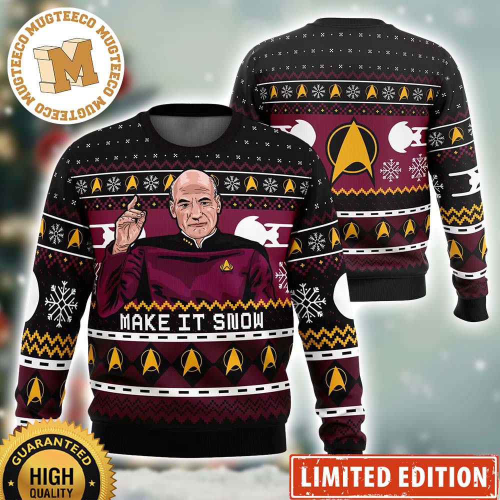Captain Picard Star Trek Ugly Christmas Sweater Captain Picard Star Trek Ugly Christmas Sweater