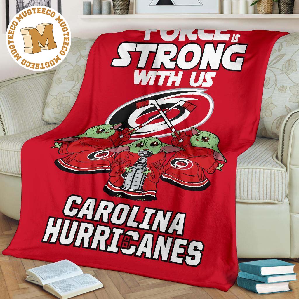 Carolina Hurricanes Fleece Blanket Baby Yoda The Force Is Strong Carolina Hurricanes Fleece Blanket Baby Yoda The Force Is Strong