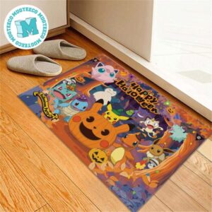 Celebrate Halloween With Pokemons Latest Series Halloween Harvest Festival For House Decor Doormat