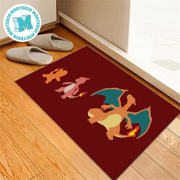 Charizard Evolution Art Gift For Fan Pokemon Doormat Charizard Evolution Art Gift For Fan Pokemon Doormat