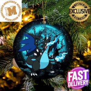 Charizard Mega X Moonlight Pokemon Christmas Decorations Ornament