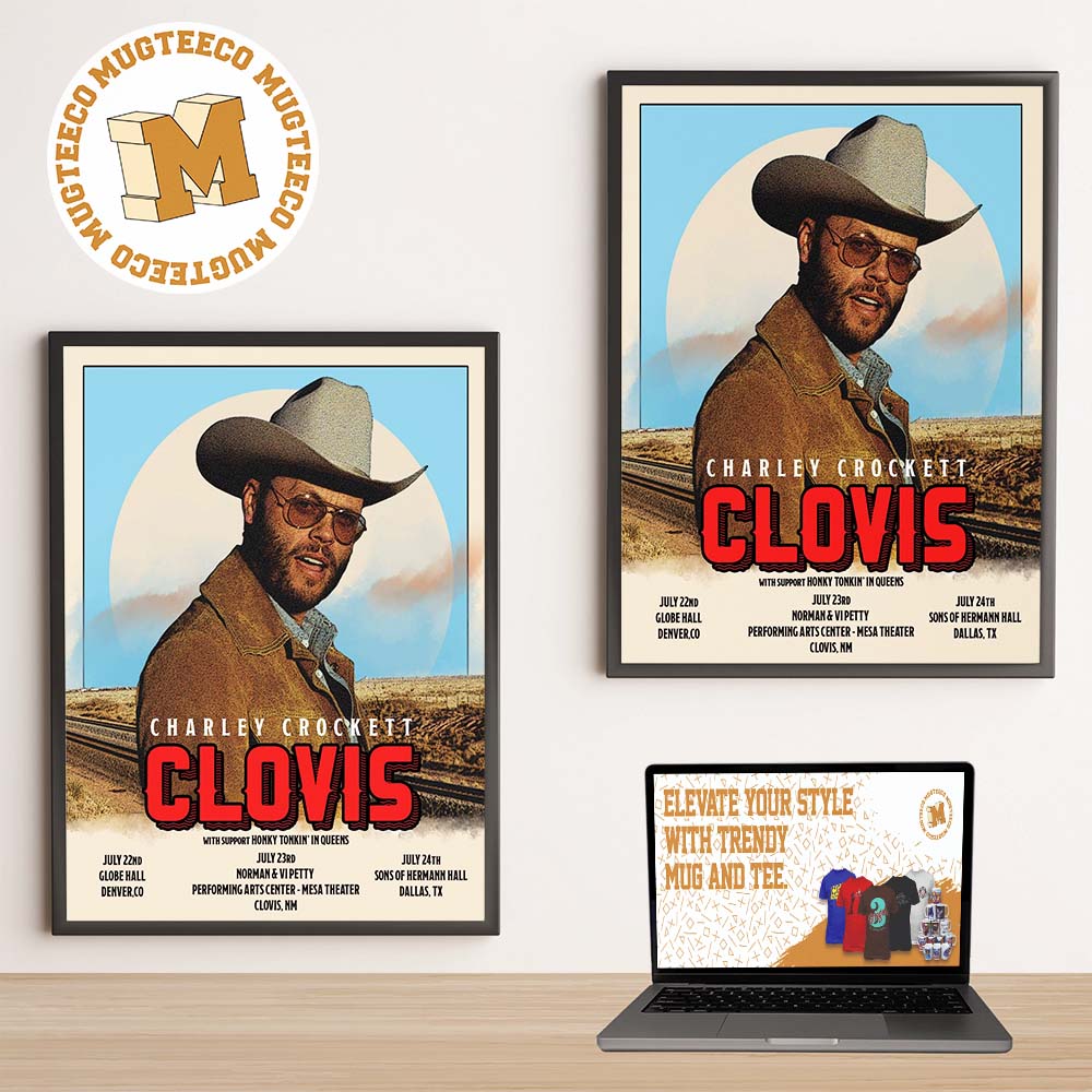 Charley Crockett Clovis Denver CO Event Poster At Globe Hall On July 22 2026 Home Decor Poster Canvas Charley Crockett Clovis Denver CO Event Poster At Globe Hall On July 22 2026 Home Decor Poster Canvas