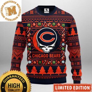 Chicago Bears Grateful Dead NFL 3D All Over Print Ugly Christmas Sweater