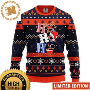 Chicago Bears HoHoHo NFL Mickey Logo Christmas Ugly Sweater