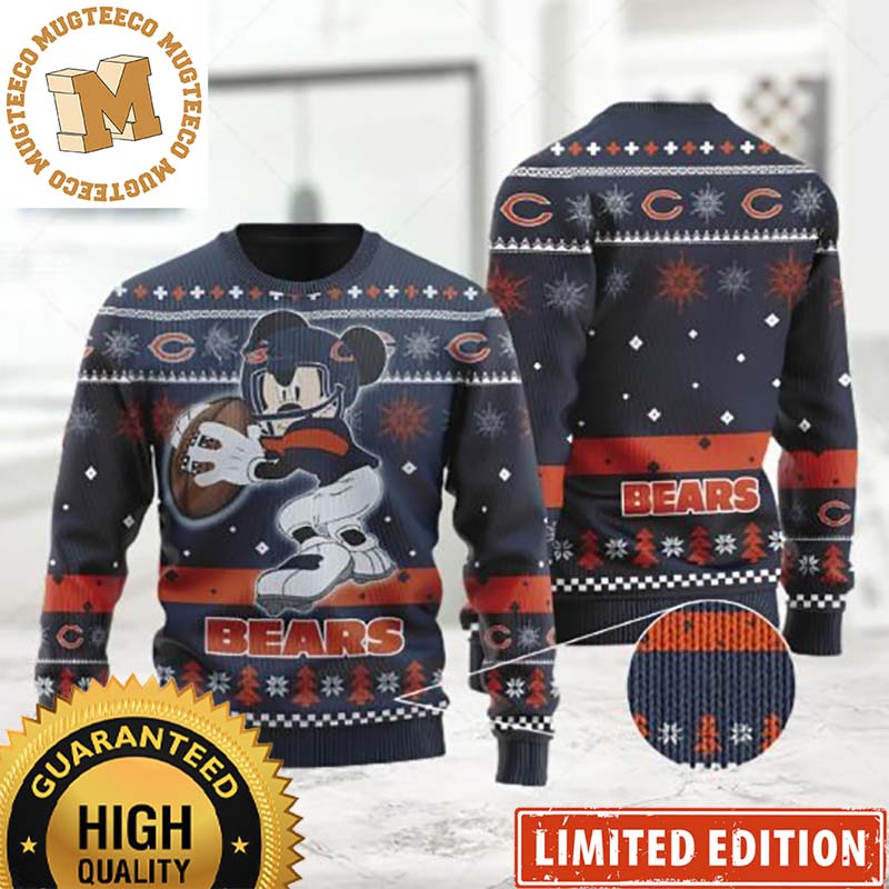 Chicago Bears Mickey Mouse Funny Disney Ugly Christmas Sweater Chicago Bears Mickey Mouse Funny Disney Ugly Christmas Sweater