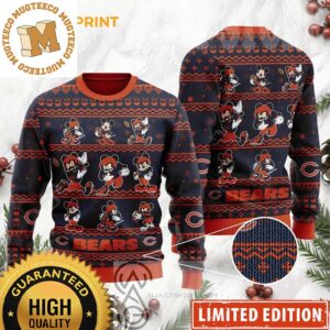 Chicago Bears Mickey Mouse Player Football NFL Holiday Party Ugly Christmas Sweater