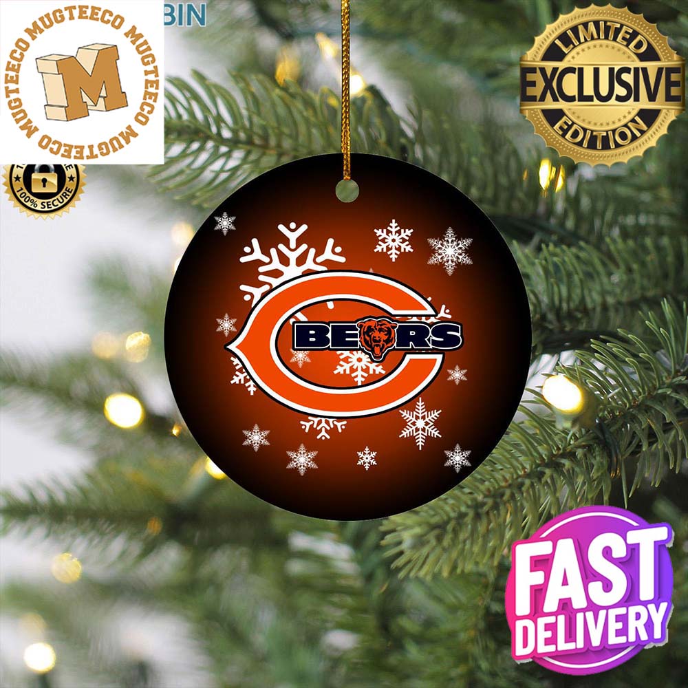 Chicago Bears NFL Christmas Merry Christmas Decorations Ornament Chicago Bears NFL Christmas Merry Christmas Decorations Ornament