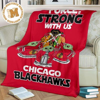 Chicago Blackhawks Baby Yoda Fleece Blanket The Force Is Strong Chicago Blackhawks Baby Yoda Fleece Blanket The Force Is Strong