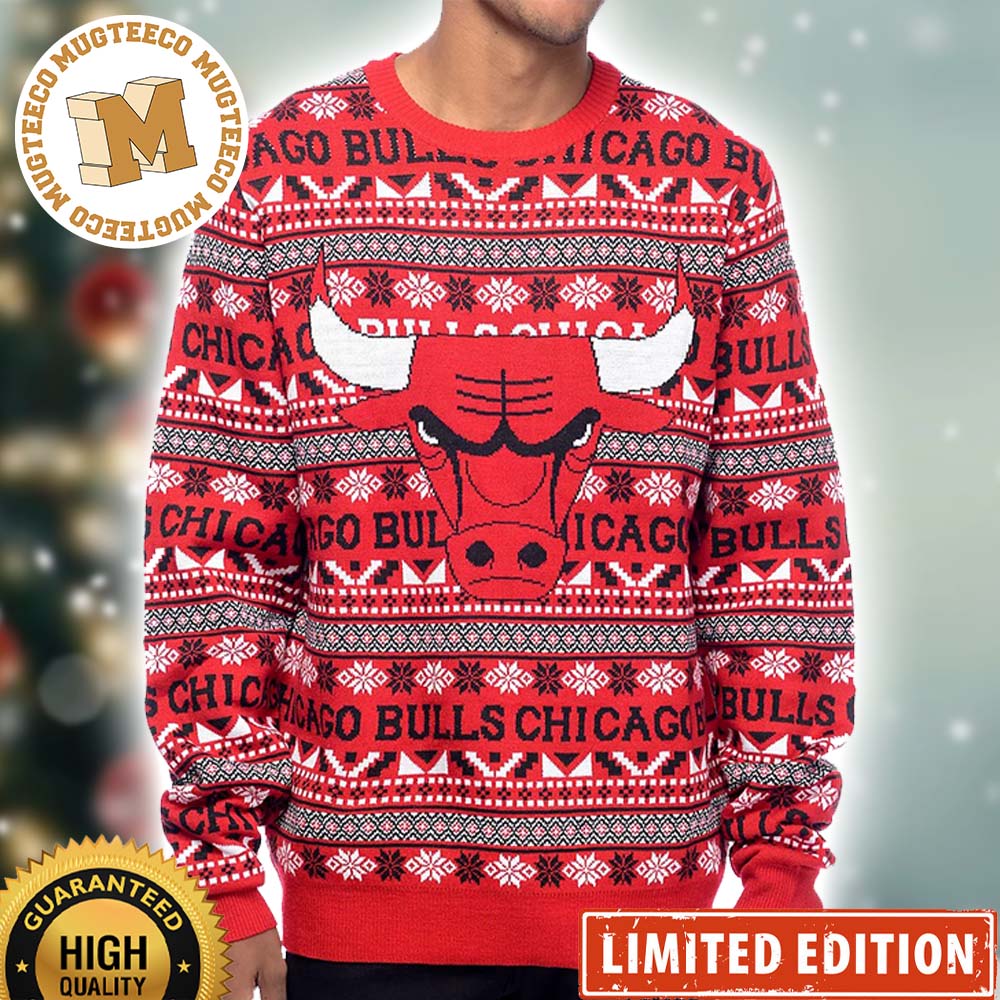 Chicago Bulls Big Logo NBA Ugly Christmas Sweater Chicago Bulls Big Logo NBA Ugly Christmas Sweater