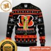 Cincinnati Bengals Funny Grinch And His Dog Max Knitted Split Christmas Ugly Sweater Cincinnati Bengals Funny Grinch And His Dog Max Knitted Split Christmas Ugly Sweater