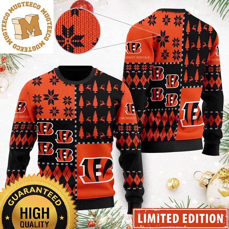 Cincinnati Bengals NFL Seamless Christmas Pattern Ugly Sweater Cincinnati Bengals NFL Seamless Christmas Pattern Ugly Sweater