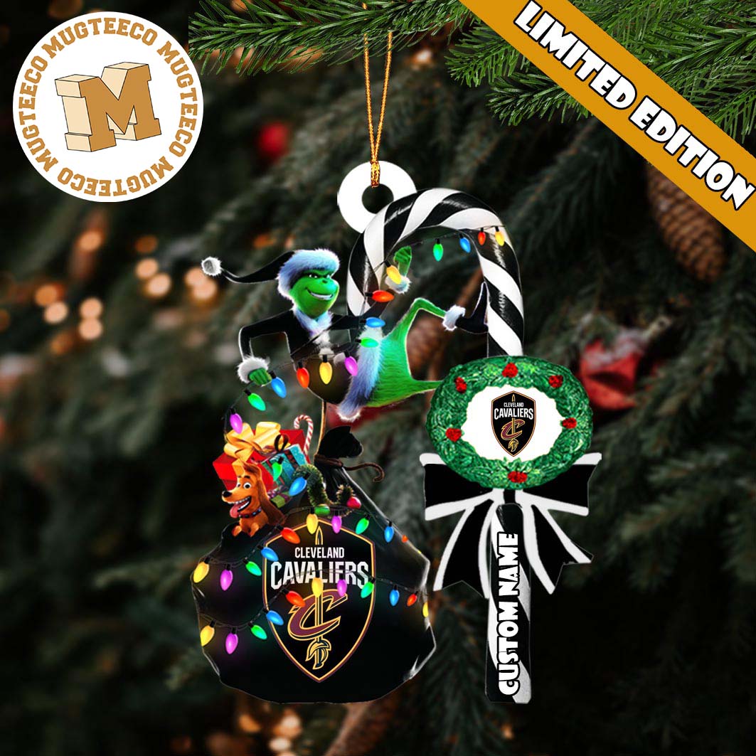 Cleveland Cavaliers NBA Grinch Candy Cane Personalized Xmas Gifts Christmas Tree Decorations Ornament Cleveland Cavaliers NBA Grinch Candy Cane Personalized Xmas Gifts Christmas Tree Decorations Ornament