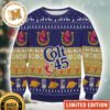 Colt 45 Beer Reindeer Custom Name 2023 Xmas Holiday Gift Ugly Christmas Sweater