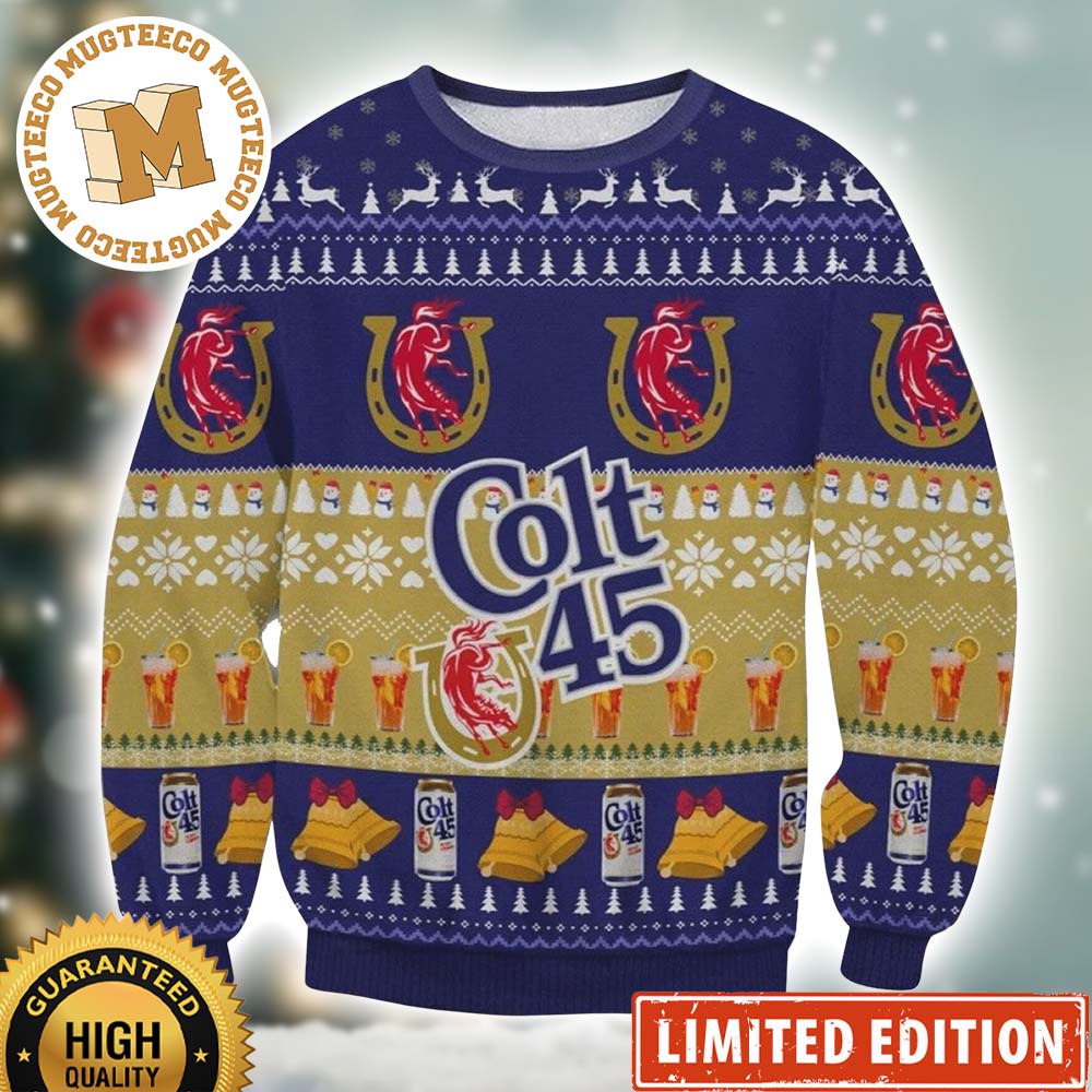 Colt 45 Beer 3D Christmas Ugly Sweater Colt 45 Beer 3D Christmas Ugly Sweater