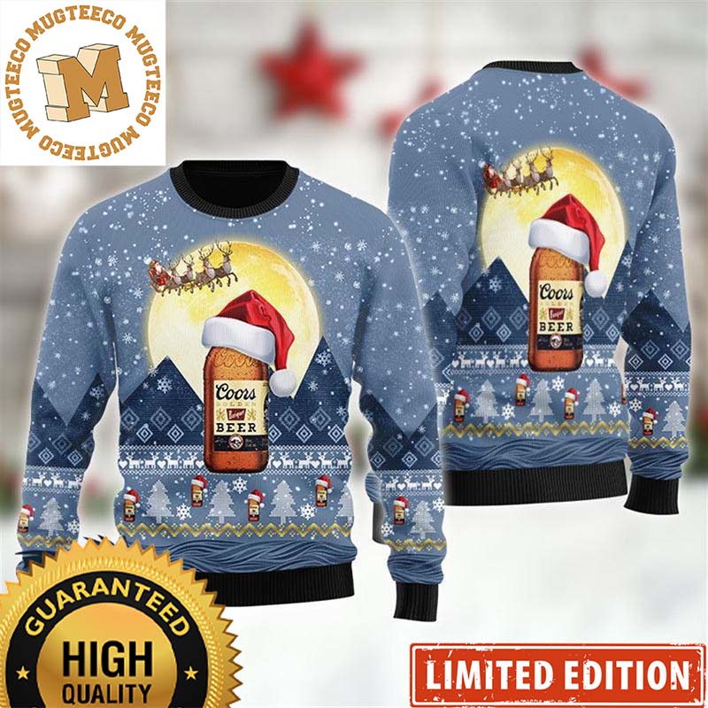 Coors Banquet Santa Claus Sleigh Christmas Ugly Sweater 2023 Coors Banquet Santa Claus Sleigh Christmas Ugly Sweater 2023