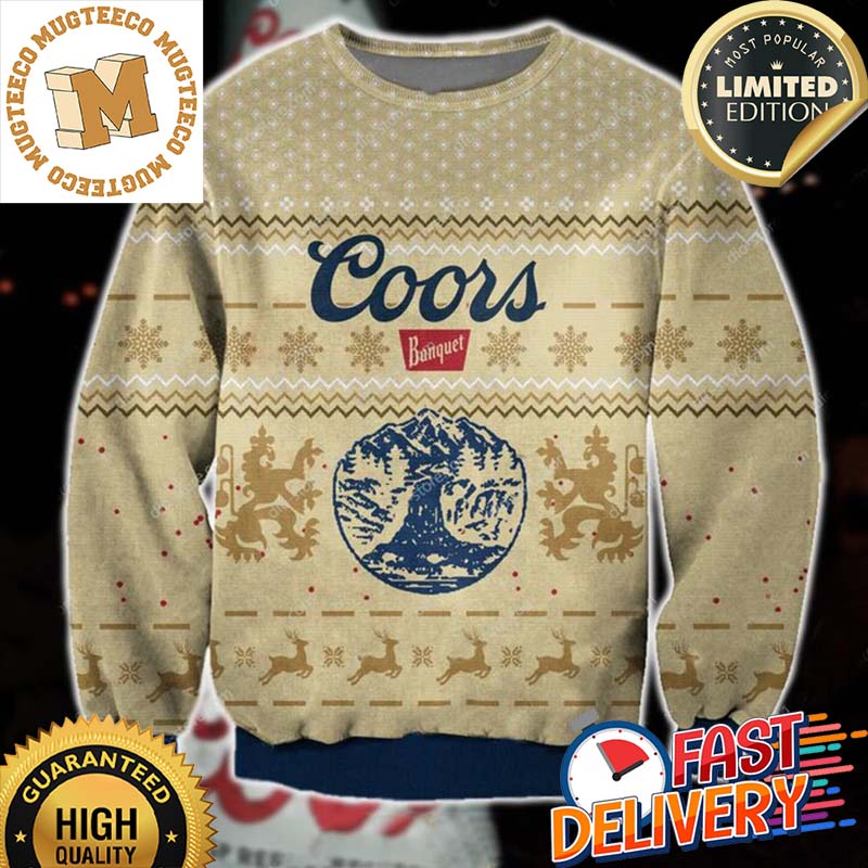 Coors Banquet Snowflake Ugly Christmas Sweater For Holiday 2023 Xmas Gifts Coors Banquet Snowflake Ugly Christmas Sweater For Holiday 2023 Xmas Gifts