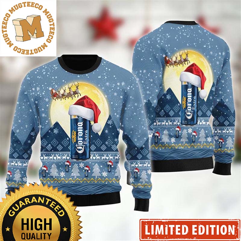 Corona Extra Beer Santa Claus Sleigh Christmas Ugly Sweater 2023 Corona Extra Beer Santa Claus Sleigh Christmas Ugly Sweater 2023