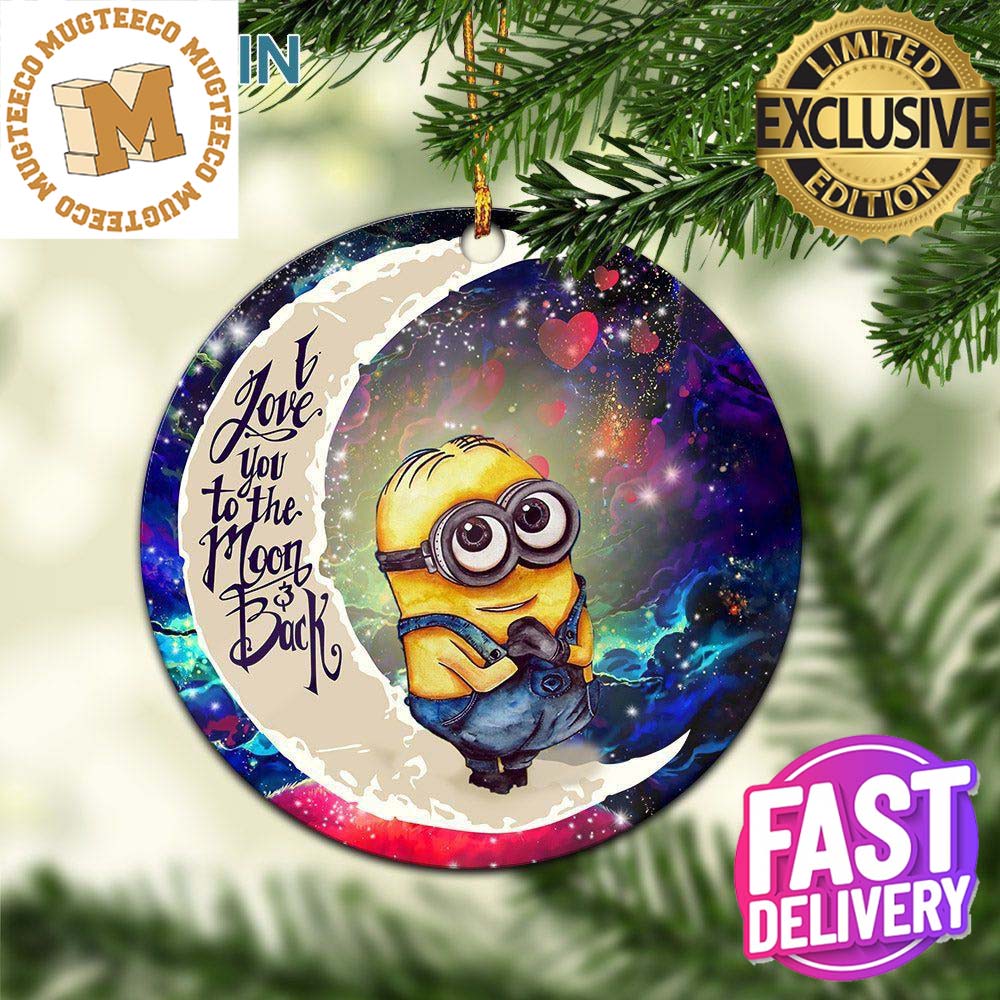 Cute Minions Despicable Me Love You To The Moon And Back Galaxy Christmas Tree Decorations Ornament Cute Minions Despicable Me Love You To The Moon And Back Galaxy Christmas Tree Decorations Ornament
