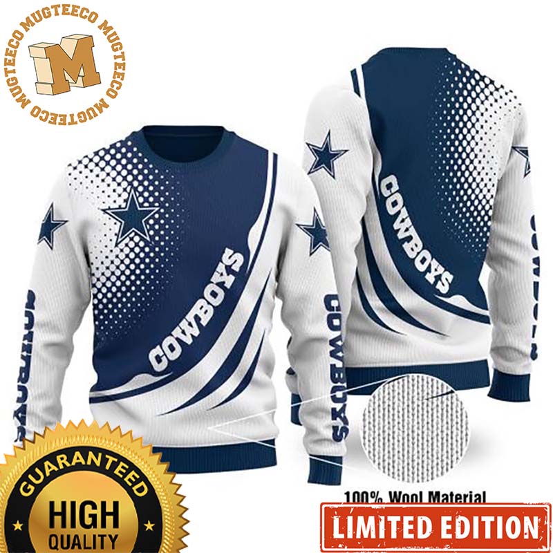 Dallas Cowboys Dot Scratch Sweater All Over Print Gift For NFL Fan Ugly Christmas Sweater Dallas Cowboys Dot Scratch Sweater All Over Print Gift For NFL Fan Ugly Christmas Sweater