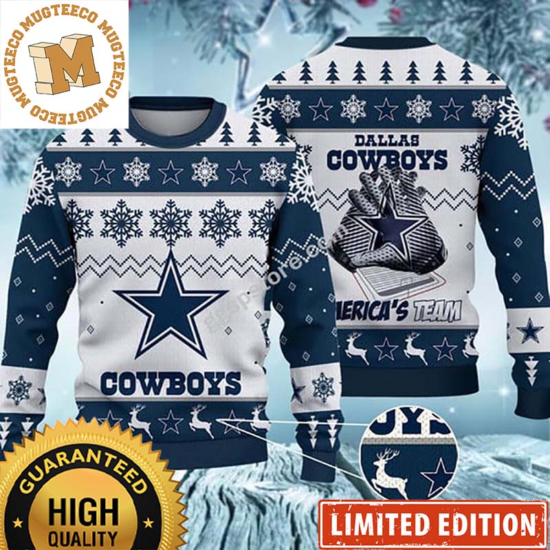 Dallas Cowboys Football Gloves America Team 2023 Holiday Personalized Christmas Ugly Sweater Dallas Cowboys Football Gloves America Team 2023 Holiday Personalized Christmas Ugly Sweater
