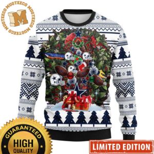 Dallas Cowboys Football Pine Tree Ugly Christmas Sweater – Dallas Cowboys Ugly Christmas Sweater
