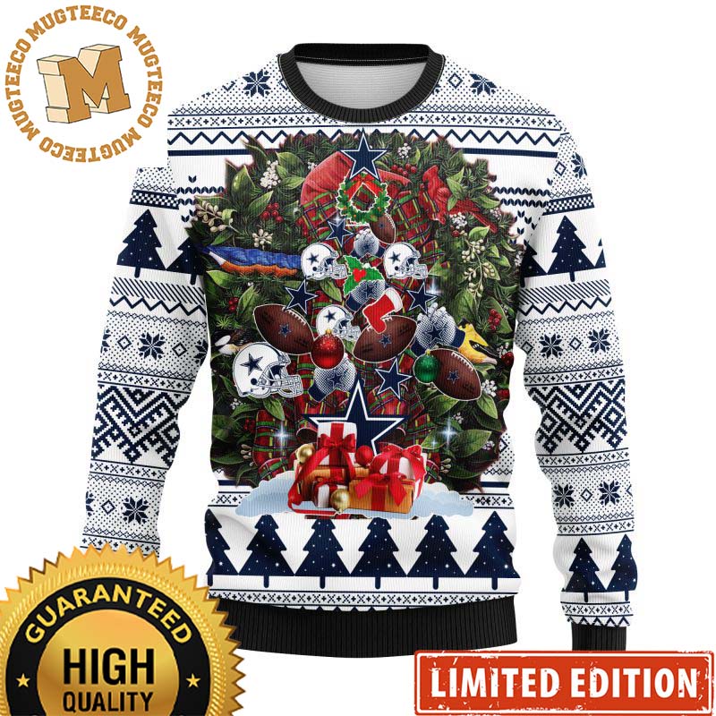 Dallas Cowboys Football Pine Tree Ugly Christmas Sweater - Dallas Cowboys Ugly Christmas Sweater Dallas Cowboys Football Pine Tree Ugly Christmas Sweater - Dallas Cowboys Ugly Christmas Sweater