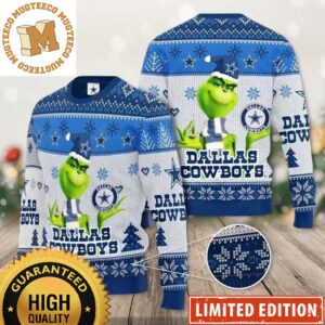 Dallas Cowboys Grinch Funny NFL 2023 Holiday Ugly Christmas Sweater