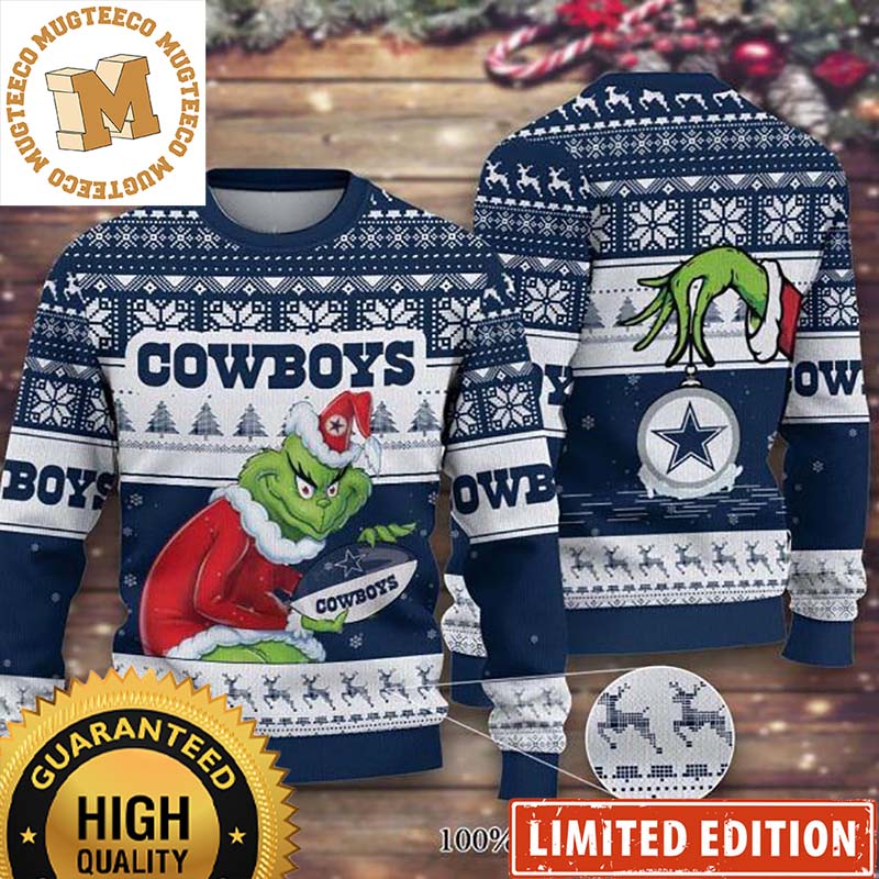 Dallas Cowboys Grinch Stolen The Football Ugly Christmas Sweater 2023 Holiday Gifts For Football Fan Dallas Cowboys Grinch Stolen The Football Ugly Christmas Sweater 2023 Holiday Gifts For Football Fan