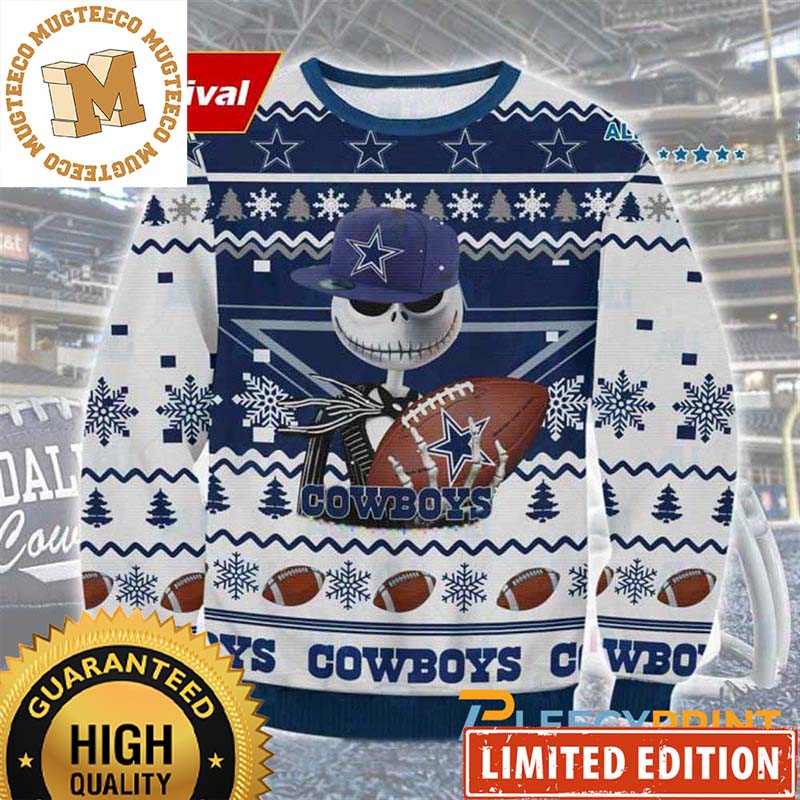 Dallas Cowboys Jack Skellington Player NFL 2023 Holiday Gifts Ugly Christmas Sweater Dallas Cowboys Jack Skellington Player NFL 2023 Holiday Gifts Ugly Christmas Sweater