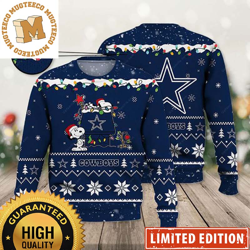 Dallas Cowboys Snoopy And Woodstocks Night Light Up Ugly Christmas Sweater Dallas Cowboys Snoopy And Woodstocks Night Light Up Ugly Christmas Sweater