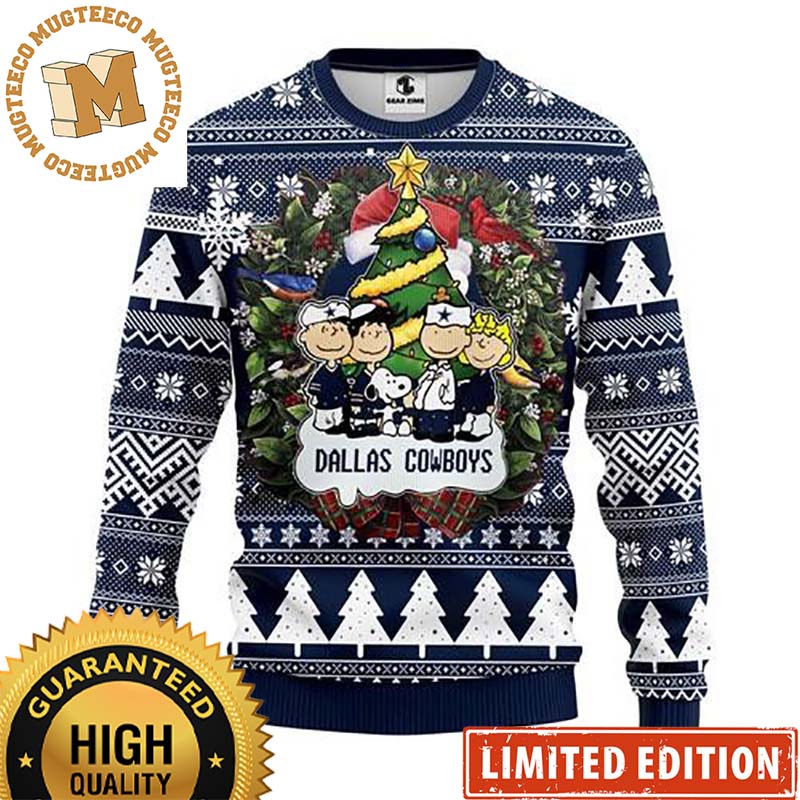 Dallas Cowboys Snoopy The Peanuts Friends Christmas Ugly Sweater Dallas Cowboys Snoopy The Peanuts Friends Christmas Ugly Sweater
