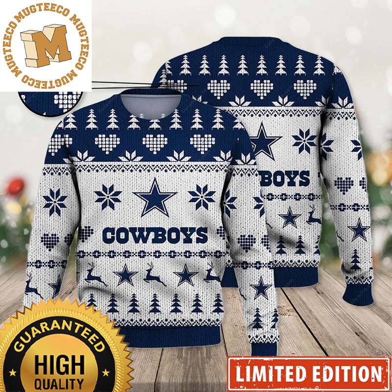 Dallas Cowboys Vintage White 2023 Xmas Holiday Gifts For Family Ugly Christmas Sweater Dallas Cowboys Vintage White 2023 Xmas Holiday Gifts For Family Ugly Christmas Sweater