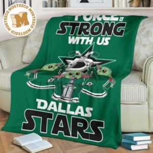 Dallas Stars Baby Yoda Fleece Blanket The Force Is Strong