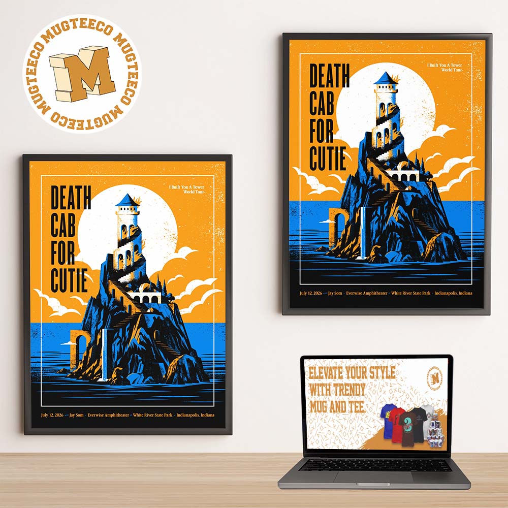 Death Cab For Cutie Indianapolis Indiana 2026 Event Poster At White River State Park On July 12 2026 Home Decor Cavas Death Cab For Cutie Indianapolis Indiana 2026 Event Poster At White River State Park On July 12 2026 Home Decor Cavas