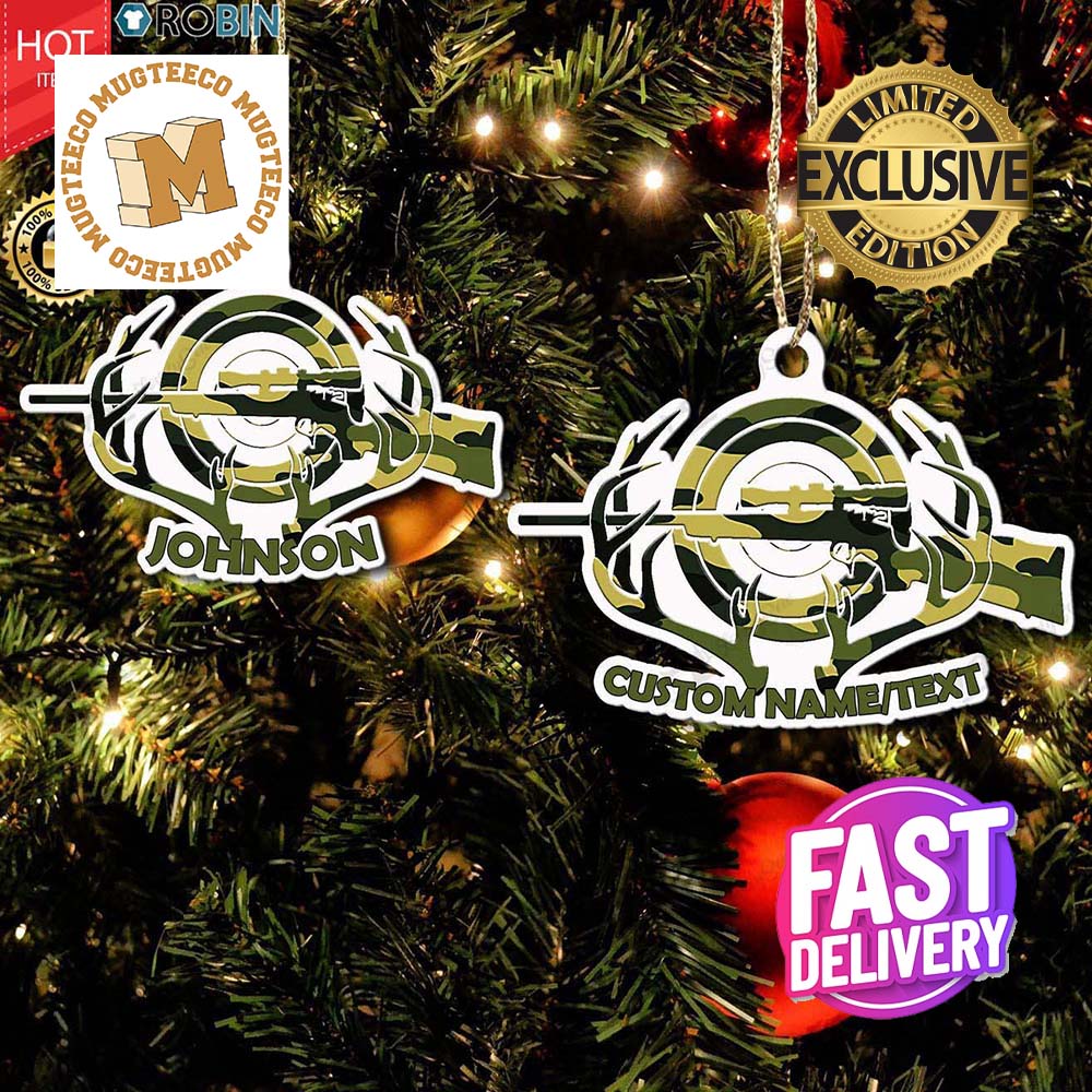Deer Hunting Personalized Christmas Tree Decorations Ornament Deer Hunting Personalized Christmas Tree Decorations Ornament