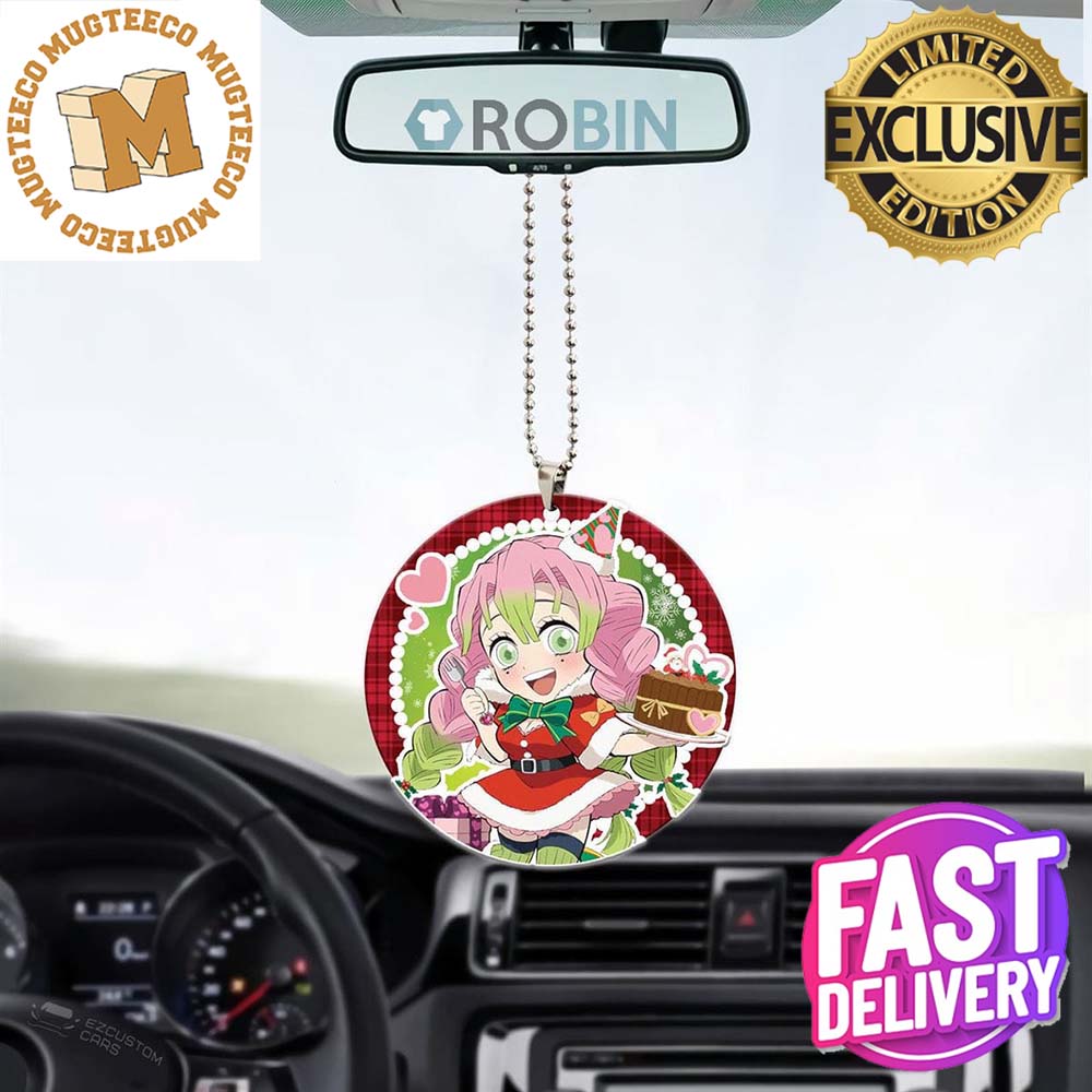 Demon Slayer Mitsuri Kanroji Santa Christmas Car Decorations Ornament Demon Slayer Mitsuri Kanroji Santa Christmas Car Decorations Ornament