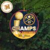 Denver Nuggets 2023 NBA Champions Logo Custom Name Holiday Christmas Tree Decorations Ornament
