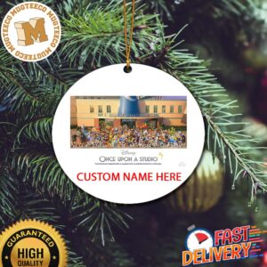 Disney 100 Once Upon A Studio Lithograph Animation Photo Characters Exclusive Assemble Christmas Ornament