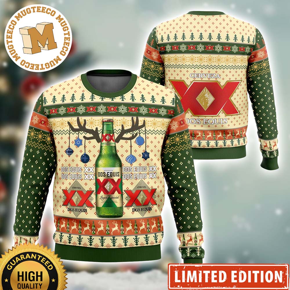 Dos Equis 2023 Xmas Holiday Gift Custom Name Ugly Christmas Sweater Dos Equis 2023 Xmas Holiday Gift Custom Name Ugly Christmas Sweater