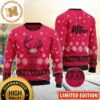 Dr Pepper Santa Claus Sleigh Knitting Red Christmas Ugly Sweater