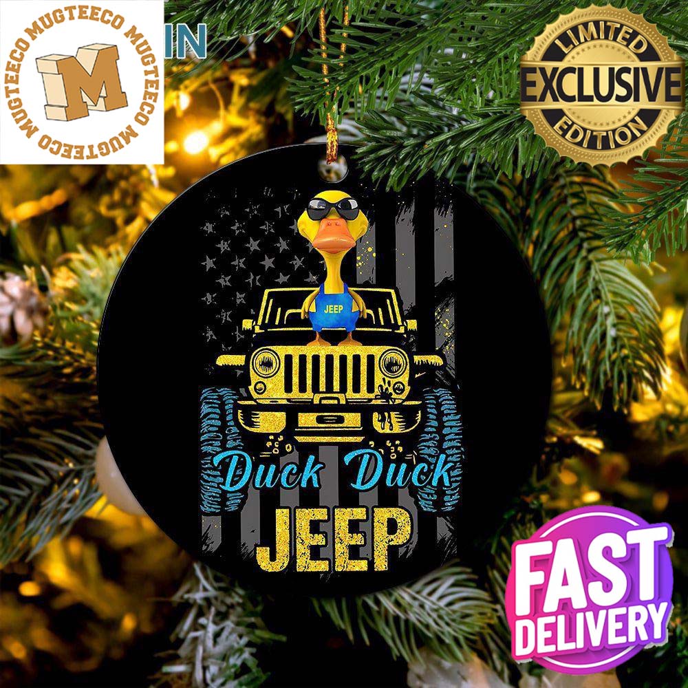 Duck Jeep Driving Funny Xmas Gifts Circle Ornament Christmas Decorations Duck Jeep Driving Funny Xmas Gifts Circle Ornament Christmas Decorations