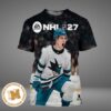 EA Sports NHL 27 San Jose Sharks Macklin Celebrini Cover Athlete Deluxe Edition All Over Print Shirt EA Sports NHL 27 San Jose Sharks Macklin Celebrini Cover Athlete Deluxe Edition All Over Print Shirt