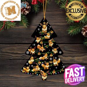 Eevee Cute Pokemon Anime Christmas Tree Xmas Gifts Holiday Decorations Ornament