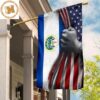 English Bulldog Inside American Flag Happy Independence Day Fourth Of July Decorating Ideas 2 Sides Garden House Flag