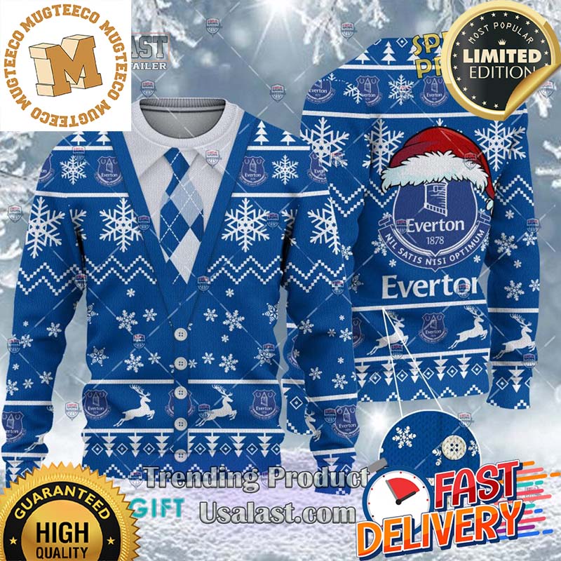 Everton F.C Cardigan Ugly Sweater 2023 For Holiday 2023 Xmas Gifts Everton F.C Cardigan Ugly Sweater 2023 For Holiday 2023 Xmas Gifts