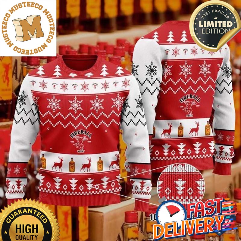 Fireball Cinnamon Whisky Ugly Christmas Sweater For Holiday 2023 Xmas Gifts Fireball Cinnamon Whisky Ugly Christmas Sweater For Holiday 2023 Xmas Gifts