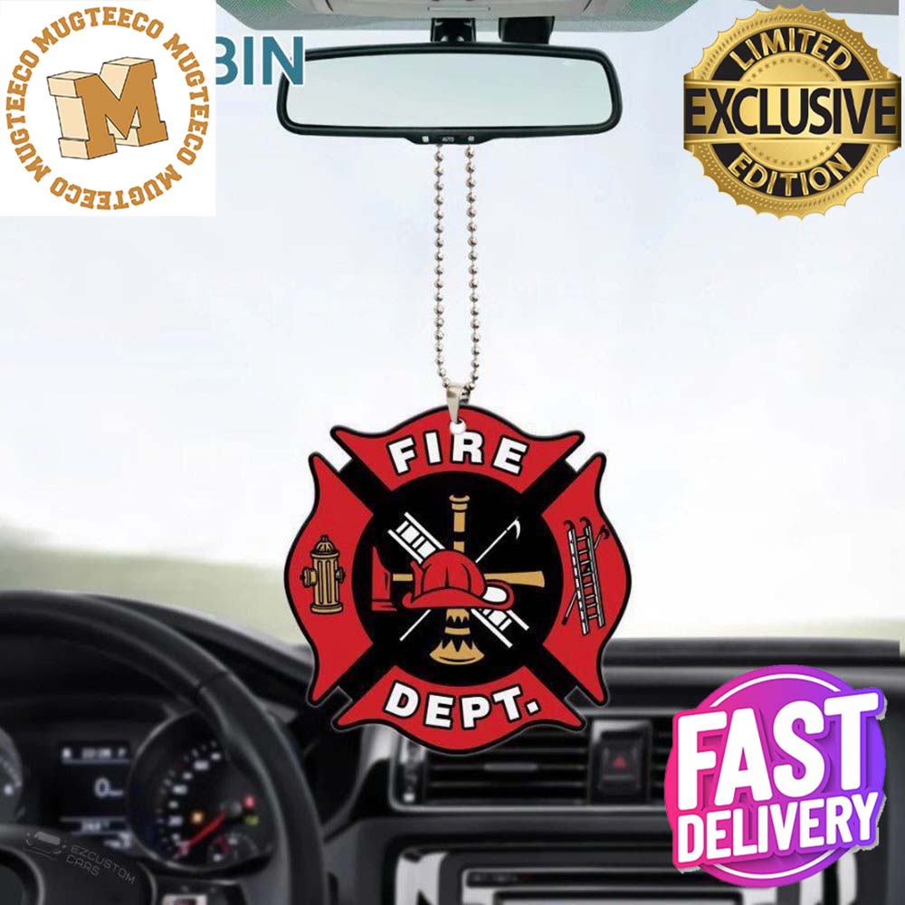 Firefighter Symbol Personalized Christmas Car Decorations Ornament 2023 Firefighter Symbol Personalized Christmas Car Decorations Ornament 2023